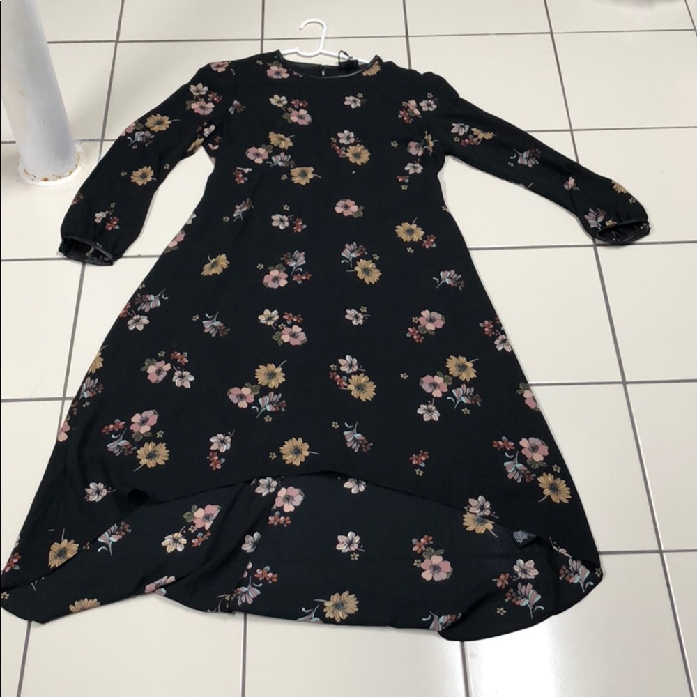 Who what wear high low dress with leather detail